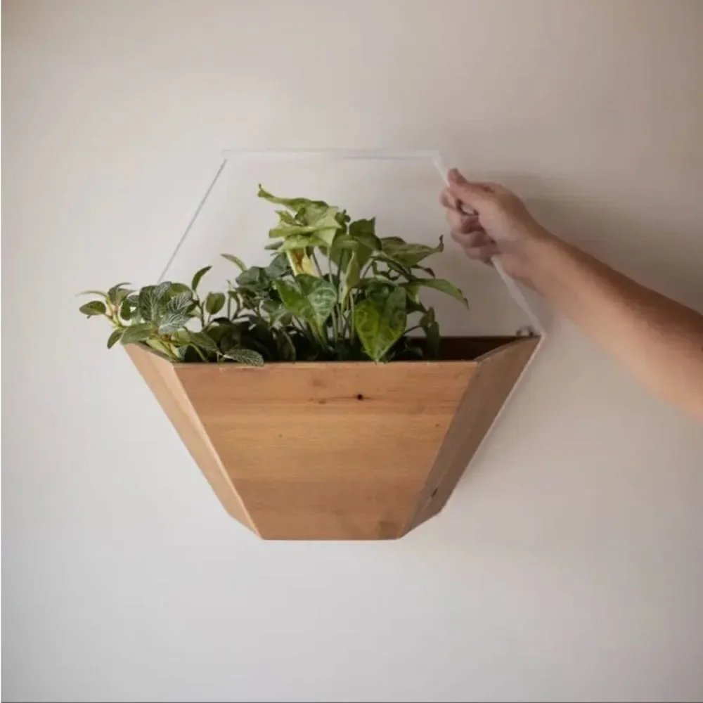 Wall Pocket Wood Organizer